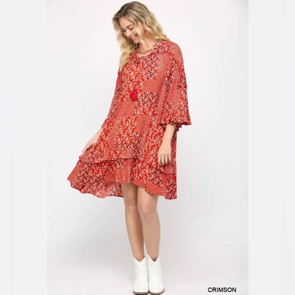 GiGio Patterned Flowy Dress
